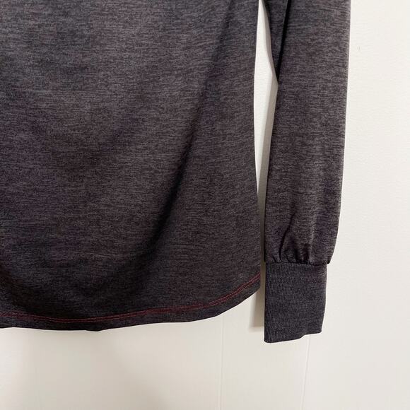 Colosseum Womens Small S Gray Red Indiana Hoosiers 1/4 Zip Long Sleeve Pullover - Picture 6 of 9